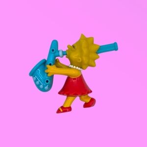 Vintage 1997 Subway The Simpsons Lisa Simpson Saxophone Whistle Toy